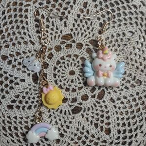 Cute Unicorn Asymmetrical Dangle Earrings